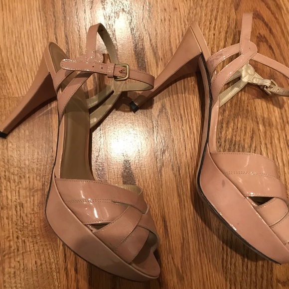 Stuart Weitzman Nude Platform Heels Size 9.5 - Picture 6 of 6
